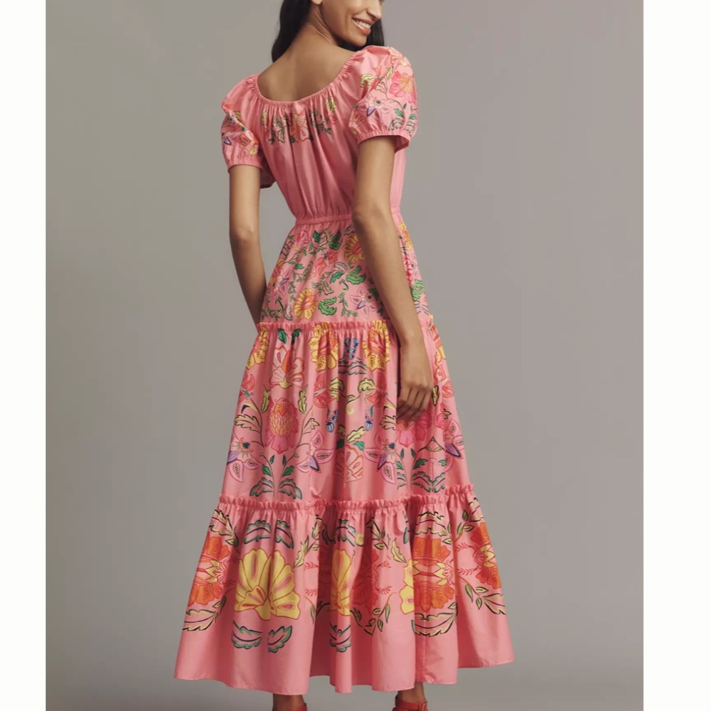 FARM Rio Pink Floral Tiered Maxi Dress - Picture 2 of 7